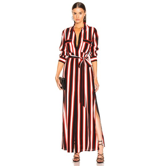 L'Agence "Cameron" Striped Silk Dress, size XS - Picture 1 of 10